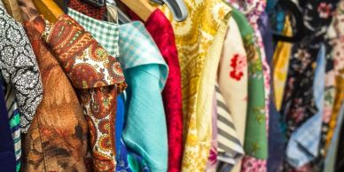 Clothing on rack